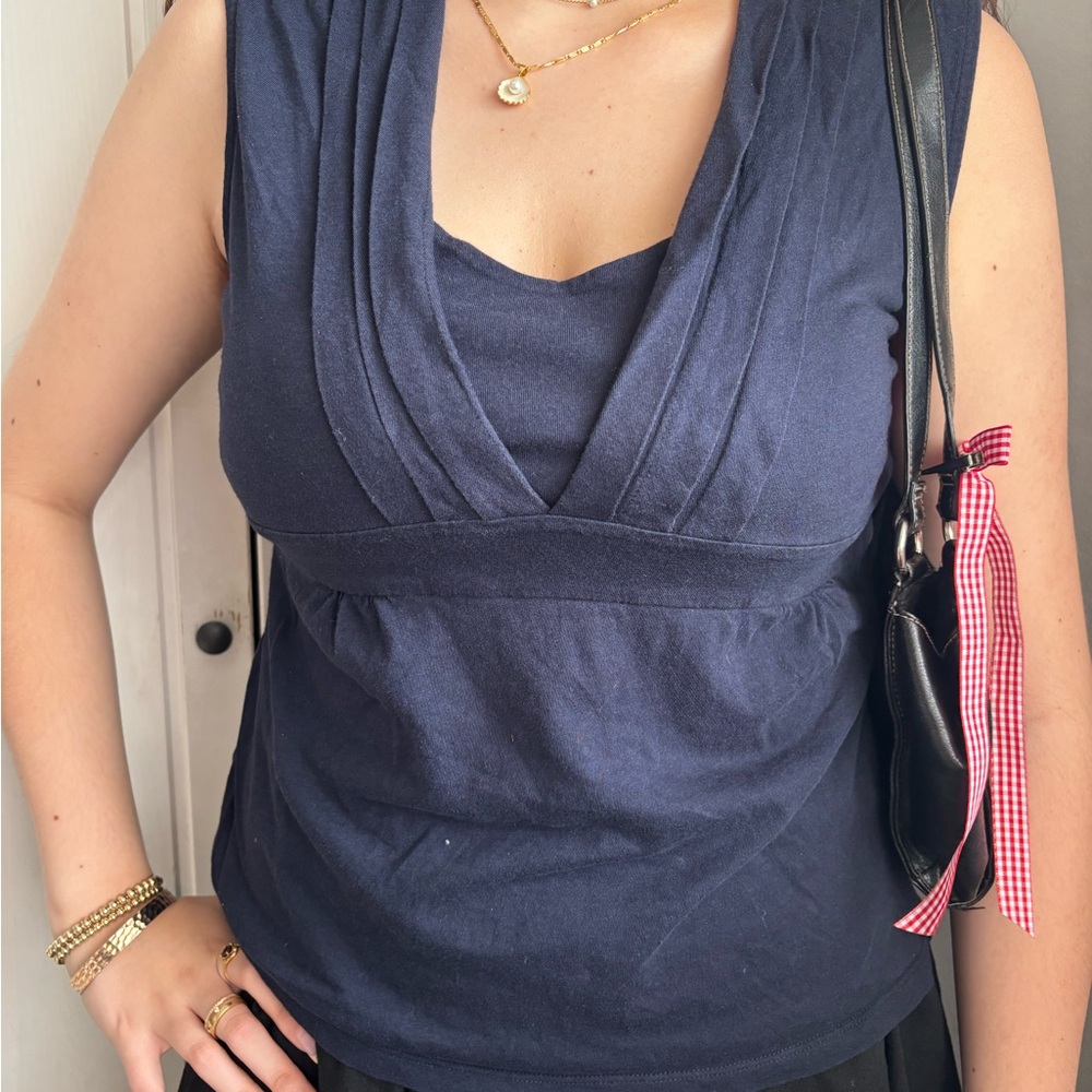 Banana Republic Navy Blue Tank Top - Picture 2 of 3